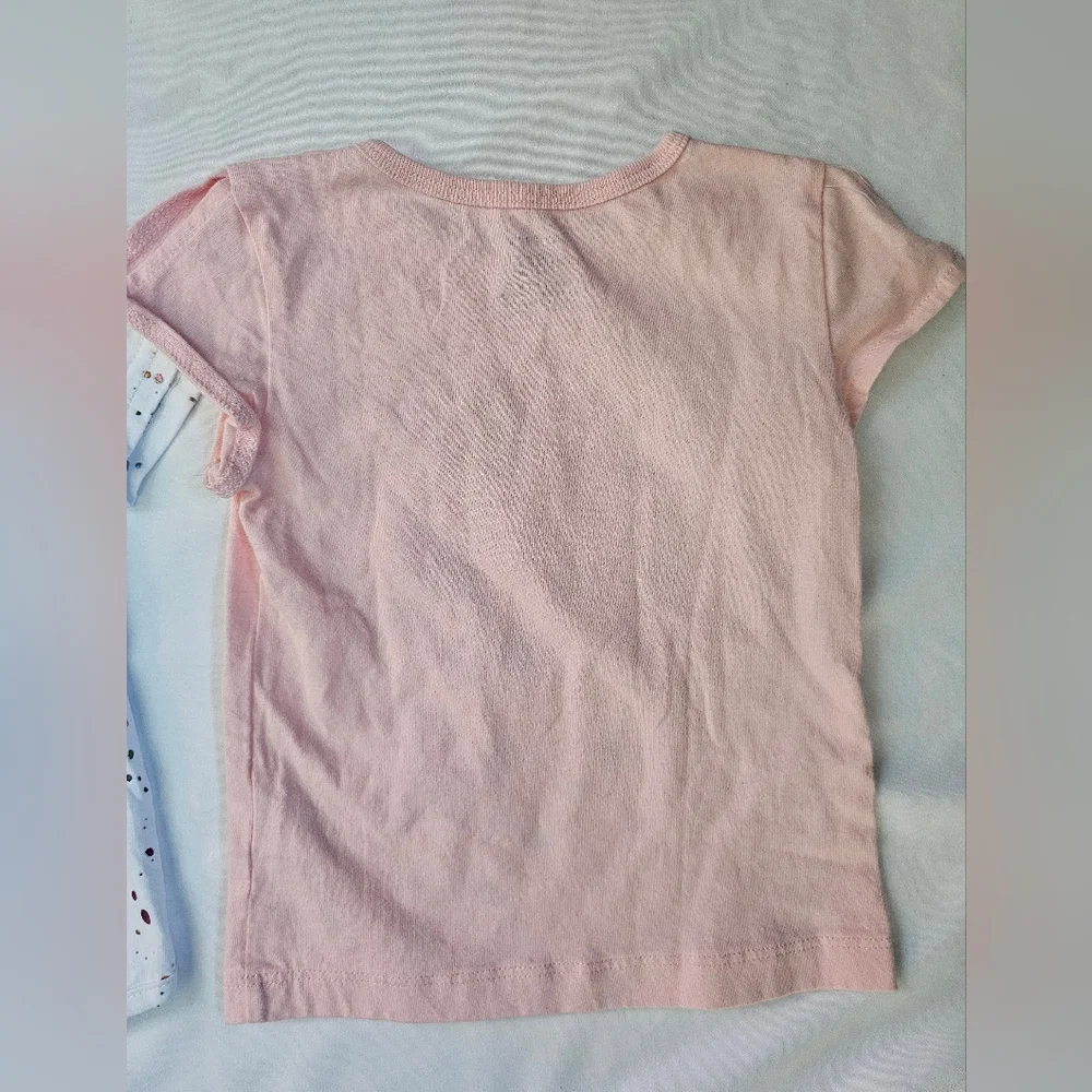 Set Of Two Kids' Colorful Tees- Pink Metallic Cheetah- 18 Month